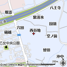 福島県福島市沖高（西谷地）周辺の地図