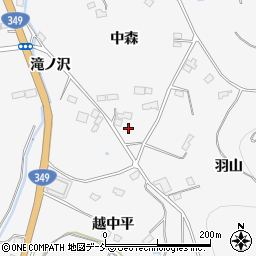 福島県伊達市保原町柱田滝ノ沢54周辺の地図