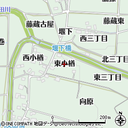 福島県福島市笹谷（東小楢）周辺の地図
