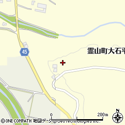 福島県伊達市霊山町大石平32周辺の地図