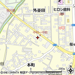 福島県相馬市中村笹川周辺の地図