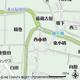 福島県福島市笹谷西小楢周辺の地図