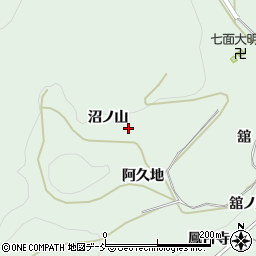 福島県福島市大笹生沼ノ山周辺の地図