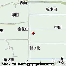 福島県福島市大笹生金花山周辺の地図