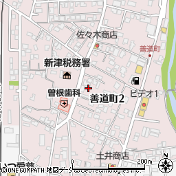 新潟県新潟市秋葉区善道町周辺の地図