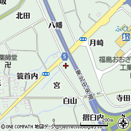 福島県福島市大笹生月崎周辺の地図