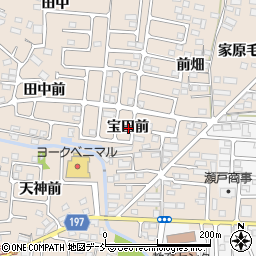 福島県福島市宮代宝田前周辺の地図