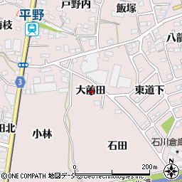 福島県福島市飯坂町平野大前田周辺の地図
