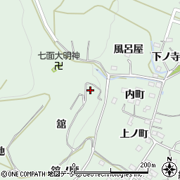 福島県福島市大笹生舘周辺の地図