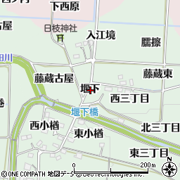 福島県福島市笹谷堰下周辺の地図