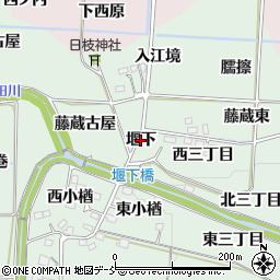 福島県福島市笹谷（堰下）周辺の地図