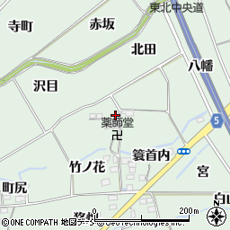 福島県福島市大笹生上戸内周辺の地図