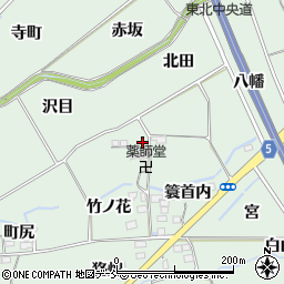 福島県福島市大笹生（上戸内）周辺の地図