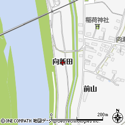 福島県福島市瀬上町向新田周辺の地図