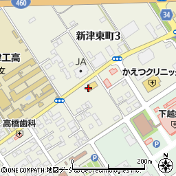ブリヂストンタイヤサービス東日本株式会社　ミスタータイヤマン新津店周辺の地図