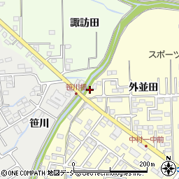 笹川橋周辺の地図