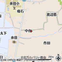 福島県福島市宮代中台周辺の地図