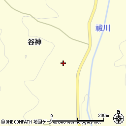 福島県伊達市霊山町大石谷神42周辺の地図