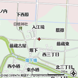 福島県福島市笹谷入江境周辺の地図