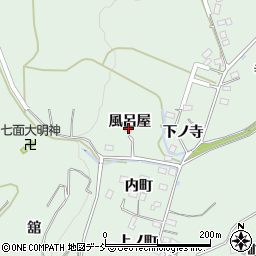 福島県福島市大笹生風呂屋9周辺の地図