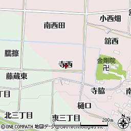 福島県福島市飯坂町平野寺西周辺の地図