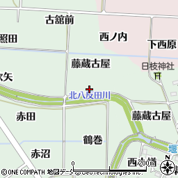福島県福島市大笹生藤蔵古屋周辺の地図
