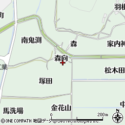 福島県福島市大笹生（森向）周辺の地図