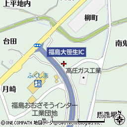 福島県福島市大笹生北谷地周辺の地図