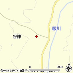 福島県伊達市霊山町大石谷神57周辺の地図