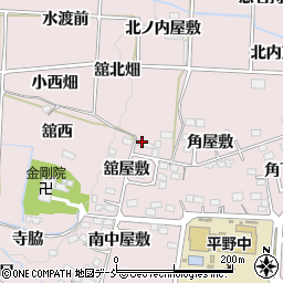 福島県福島市飯坂町平野舘屋敷8-1周辺の地図