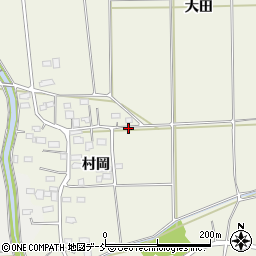 福島県伊達市保原町村岡周辺の地図