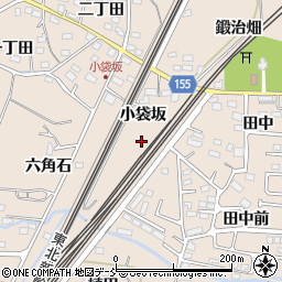 福島県福島市宮代小袋坂周辺の地図