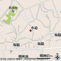 福島県相馬市岩子小迫周辺の地図