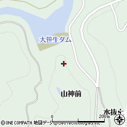 福島県福島市大笹生山神前周辺の地図