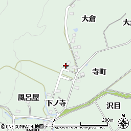 福島県福島市大笹生内田周辺の地図