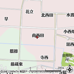 福島県福島市飯坂町平野南西田周辺の地図