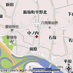 福島県福島市飯坂町平野中ノ内7-2周辺の地図