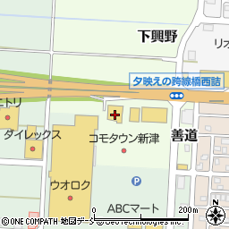 洋服の青山新津店周辺の地図