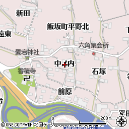 福島県福島市飯坂町平野中ノ内周辺の地図