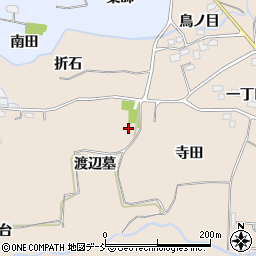福島県福島市宮代渡辺墓周辺の地図