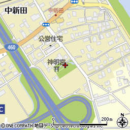 中新田公民館周辺の地図