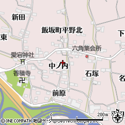 福島県福島市飯坂町平野中ノ内8周辺の地図