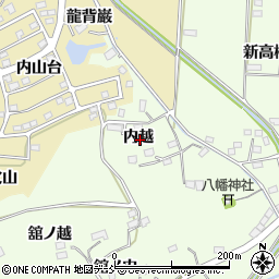 福島県伊達市保原町大柳（内越）周辺の地図