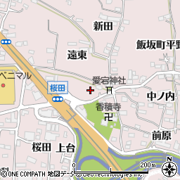 福島県福島市飯坂町平野六角周辺の地図