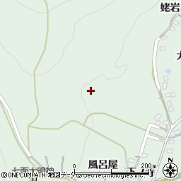 福島県福島市大笹生姥岩周辺の地図
