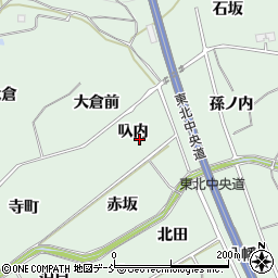 福島県福島市大笹生（叺内）周辺の地図