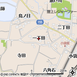 福島県福島市宮代（一丁田）周辺の地図