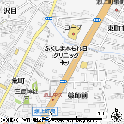 福島県福島市瀬上町行人堂周辺の地図