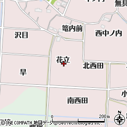 福島県福島市飯坂町平野（花立）周辺の地図