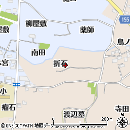 福島県福島市宮代折石周辺の地図